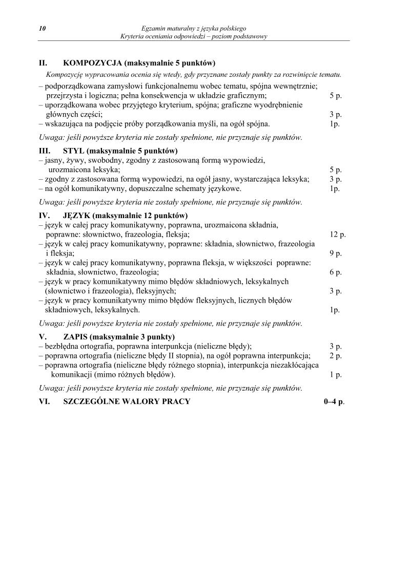 odpowiedzi - j. polski, p. podstawowy, matura 2013-strona-10