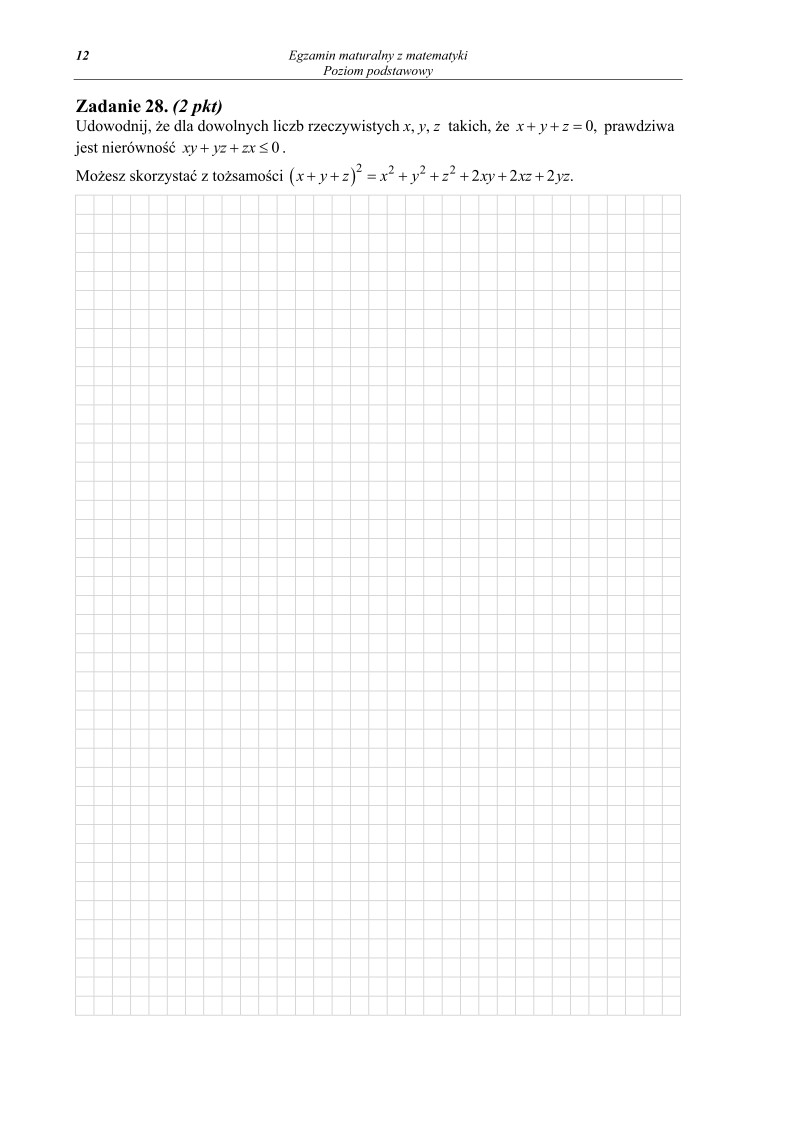 Matematyka, matura 2013, p. podstawowy-strona-12