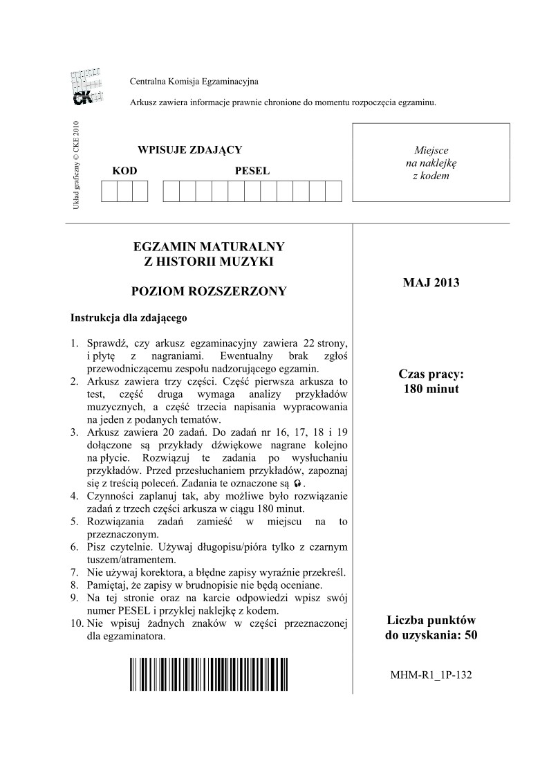 Historia muzyki, matura 2013, p. rozszerzony-strona-01