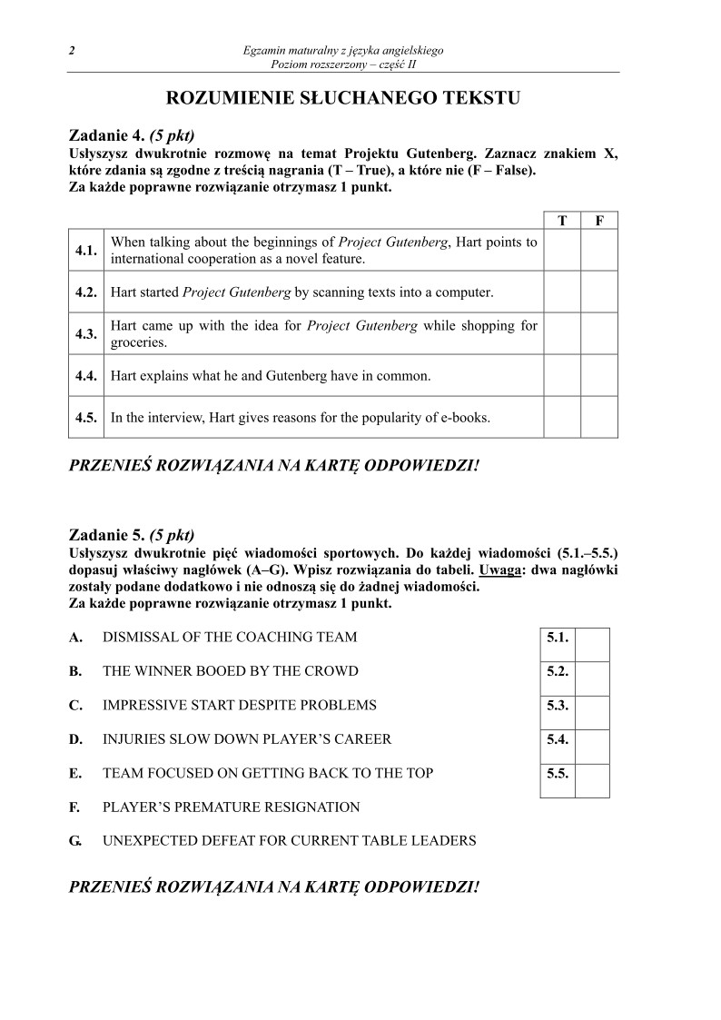 Pytania - język angielski, p. rozszerzony, część II, matura 2013-strona-02