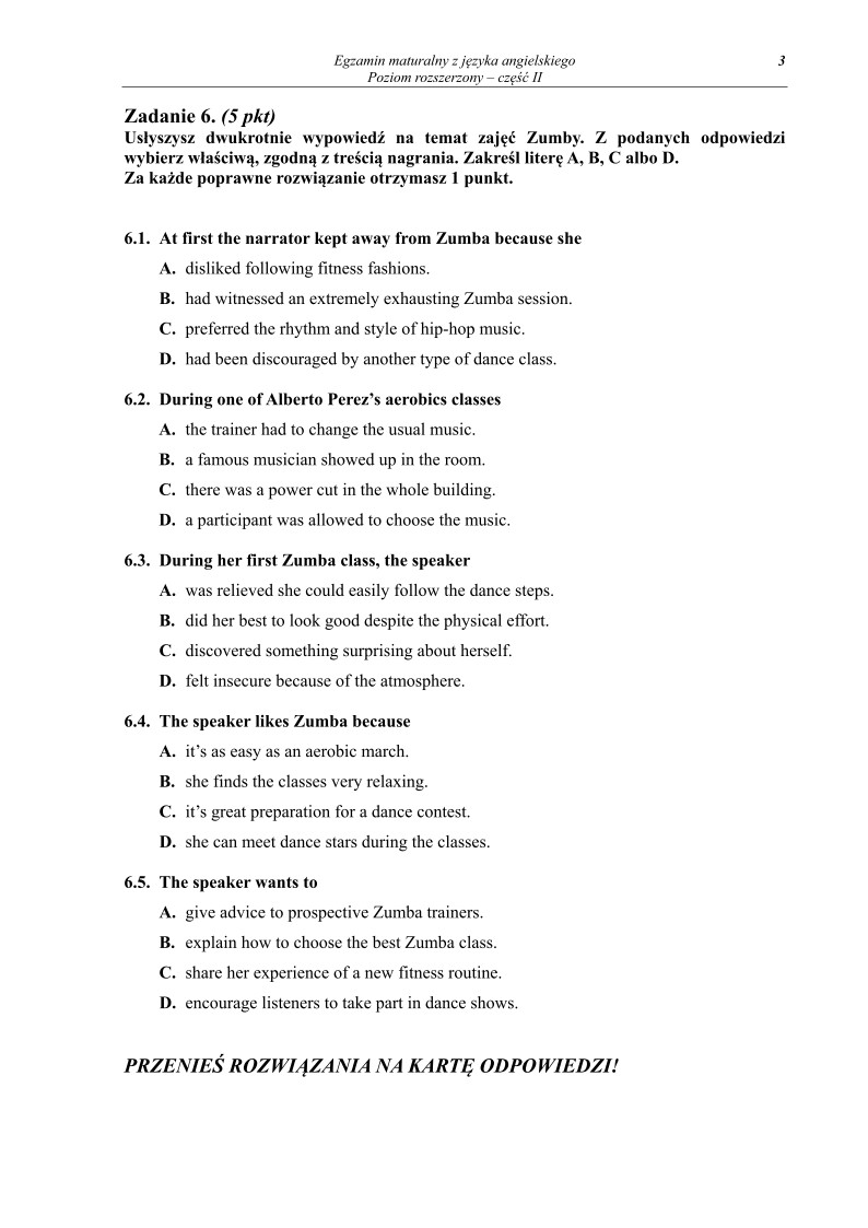 Pytania - język angielski, p. rozszerzony, część II, matura 2013-strona-03