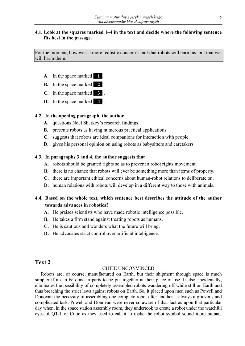 Pytania - j. angielski dla absolwentów klas dwujęzycznych, matura 2013-strona-05