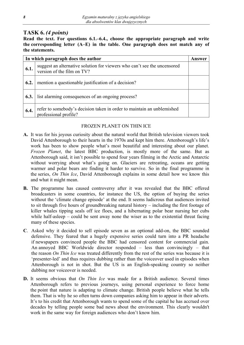 Pytania - j. angielski dla absolwentów klas dwujęzycznych, matura 2013-strona-08