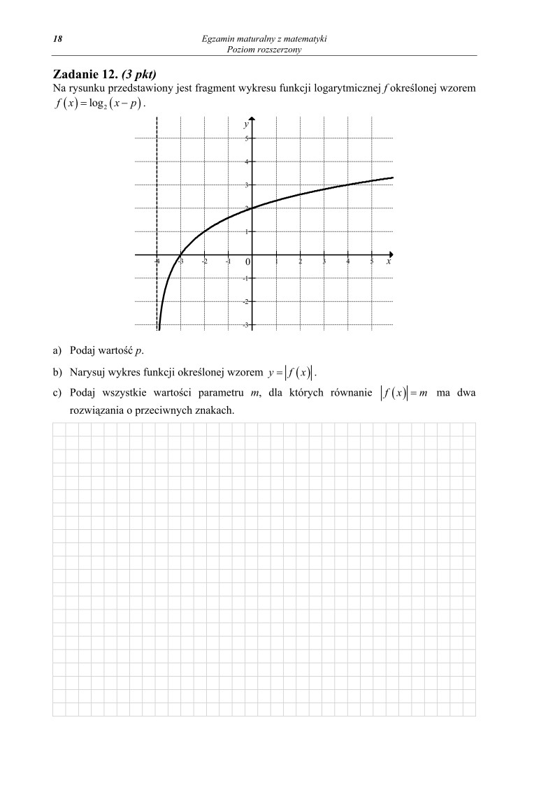 Pytania - matematyka, p. rozszerzony, matura 2013-strona-18