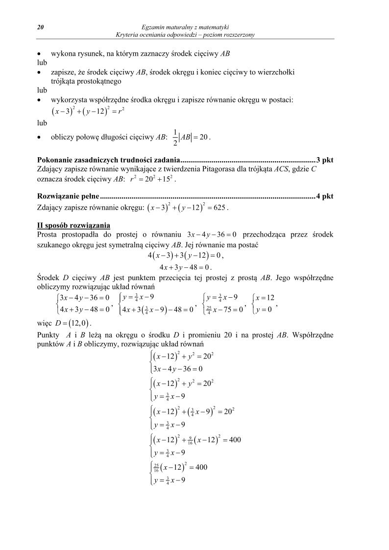 odpowiedzi - matematyka, p. rozszerzony, matura 2013-strona-20