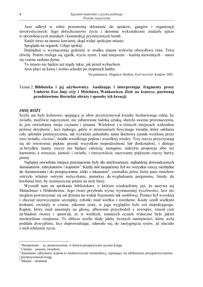 Pytania - język polski, p. rozszerzony, matura 2013-strona-04