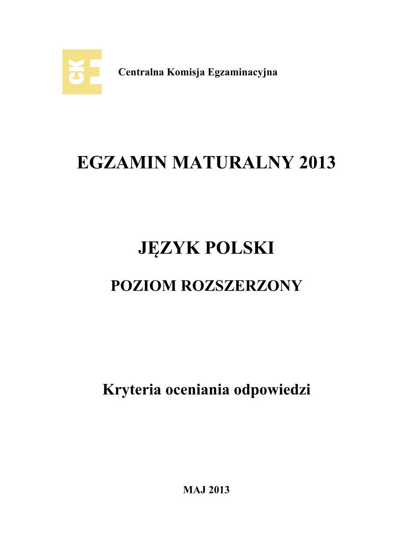 odpowiedzi - j. polski, p. rozszerzony, matura 2013-strona-01