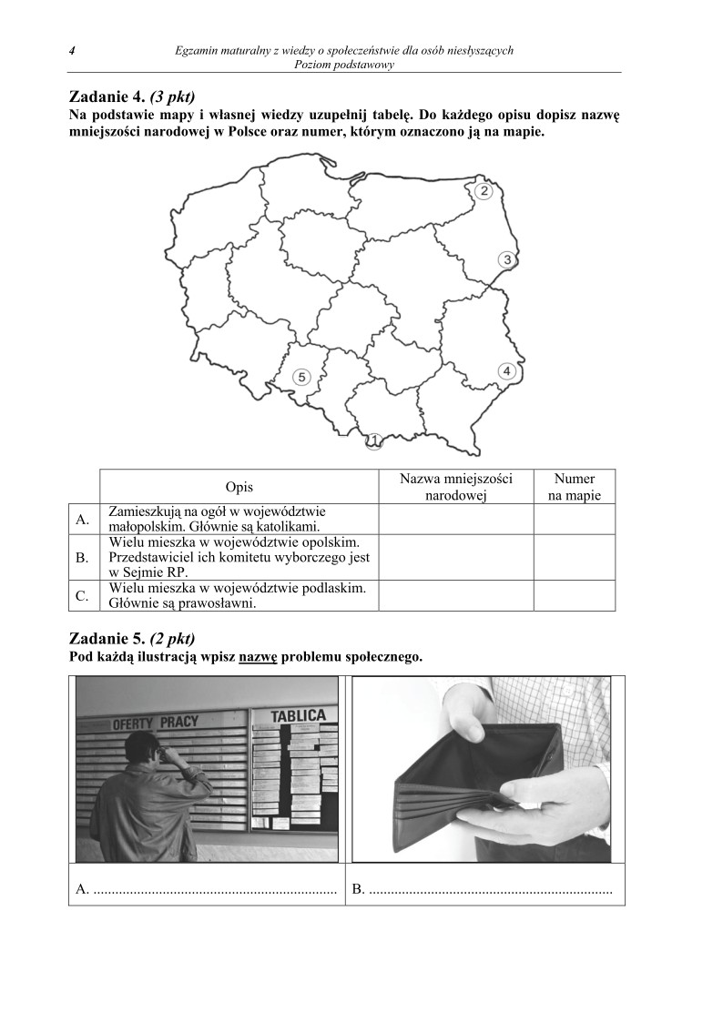 Pytania - wiedza o społeczeństwie dla osób niesłyszących, p. podstawowy, matura 2013-strona-04