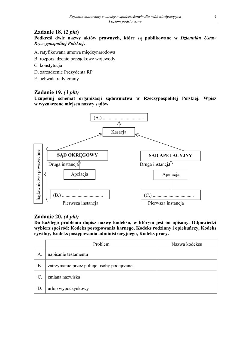 Pytania - wiedza o społeczeństwie dla osób niesłyszących, p. podstawowy, matura 2013-strona-09