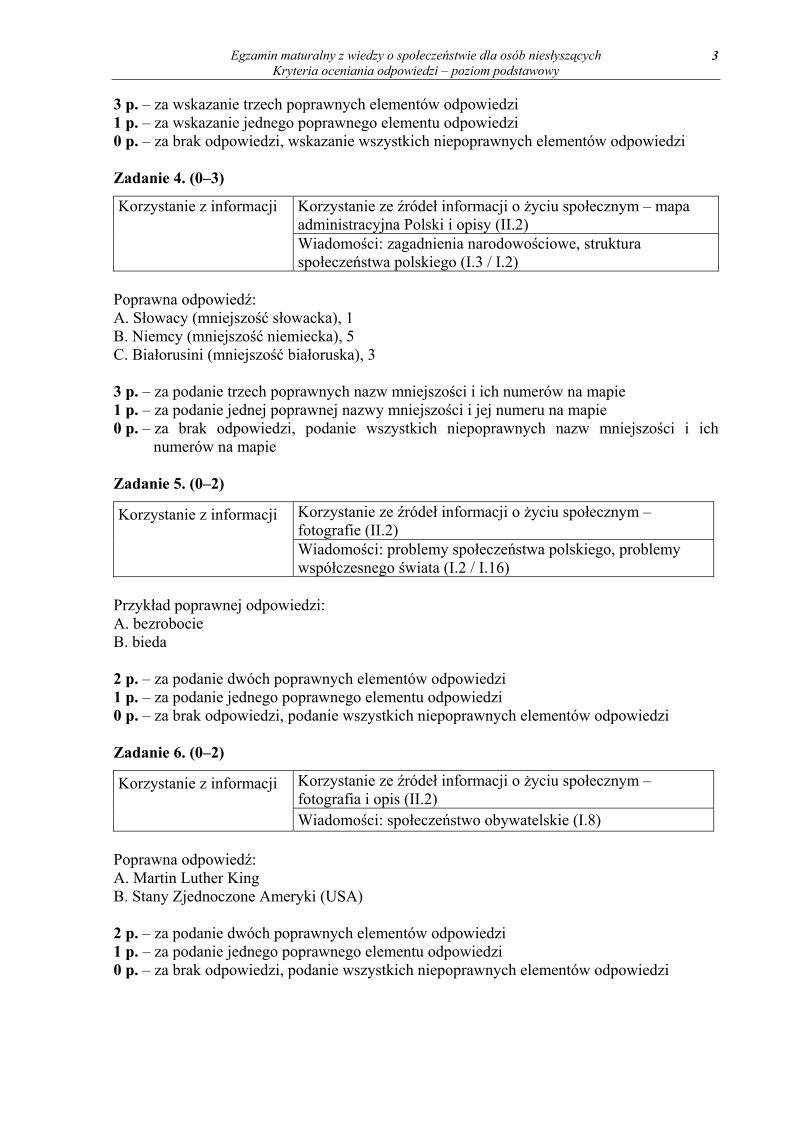 odpowiedzi - wiedza o spoleczenstwie, dla osob nieslyszacych, matura 2013-strona-03