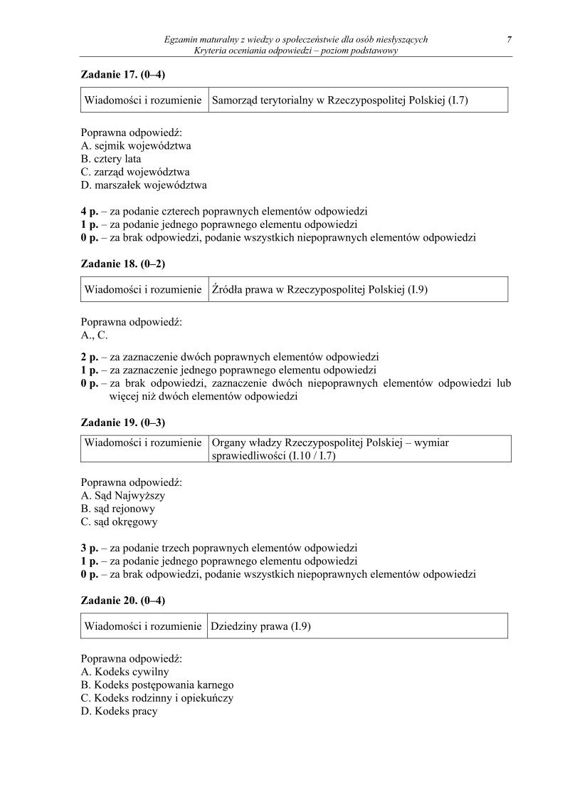 odpowiedzi - wiedza o spoleczenstwie, dla osob nieslyszacych, matura 2013-strona-07