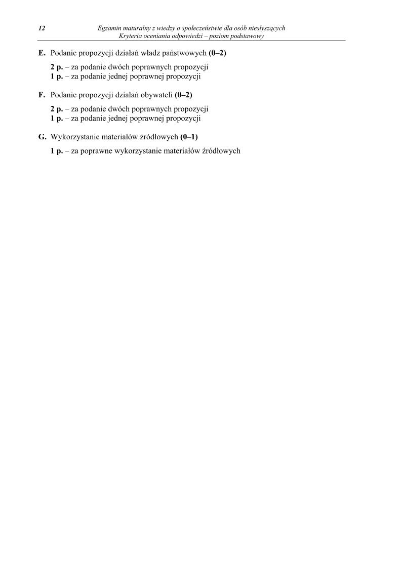 odpowiedzi - wiedza o spoleczenstwie, dla osob nieslyszacych, matura 2013-strona-12