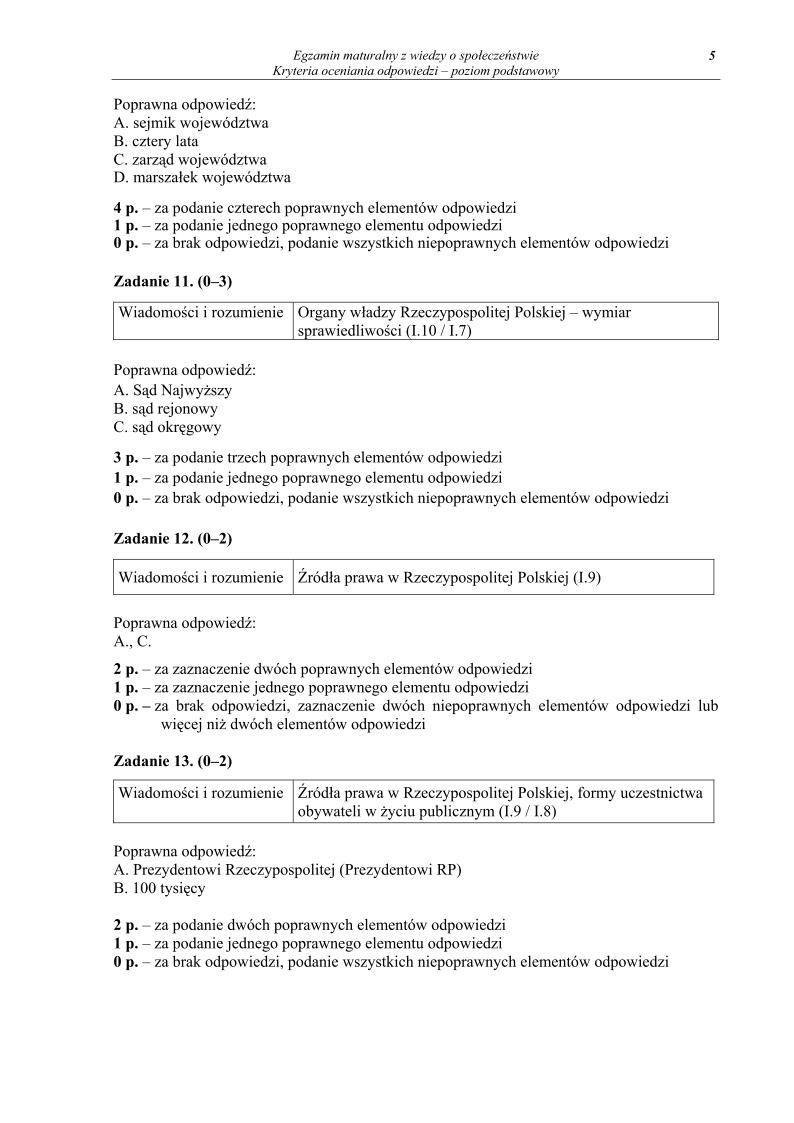 odpowiedzi - wiedza o spoleczenstwie, p. podstawowy, matura 2013-strona-05