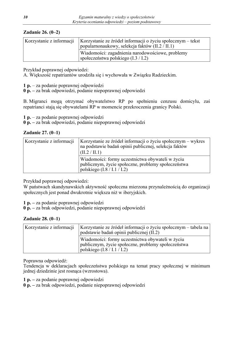 odpowiedzi - wiedza o spoleczenstwie, p. podstawowy, matura 2013-strona-10