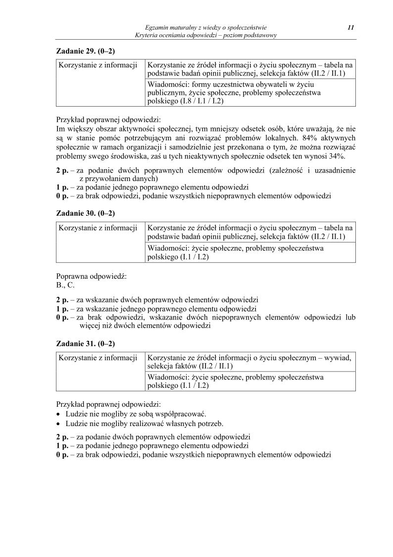 odpowiedzi - wiedza o spoleczenstwie, p. podstawowy, matura 2013-strona-11