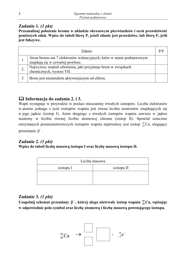 Pytania - chemia, p. podstawowy, matura 2013-strona-02