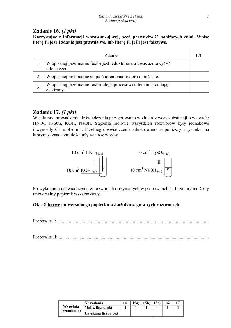 Pytania - chemia, p. podstawowy, matura 2013-strona-07