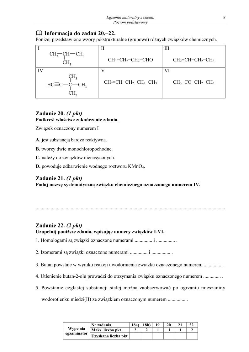 Pytania - chemia, p. podstawowy, matura 2013-strona-09