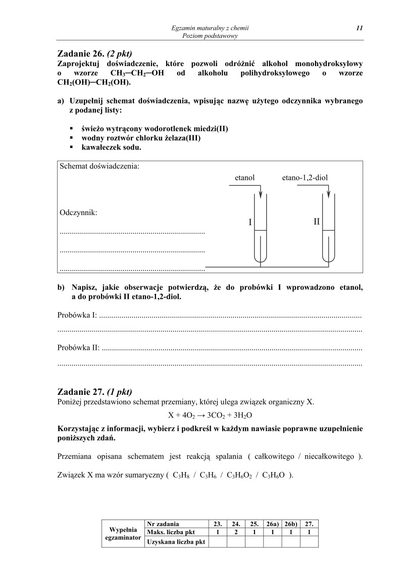 Pytania - chemia, p. podstawowy, matura 2013-strona-11