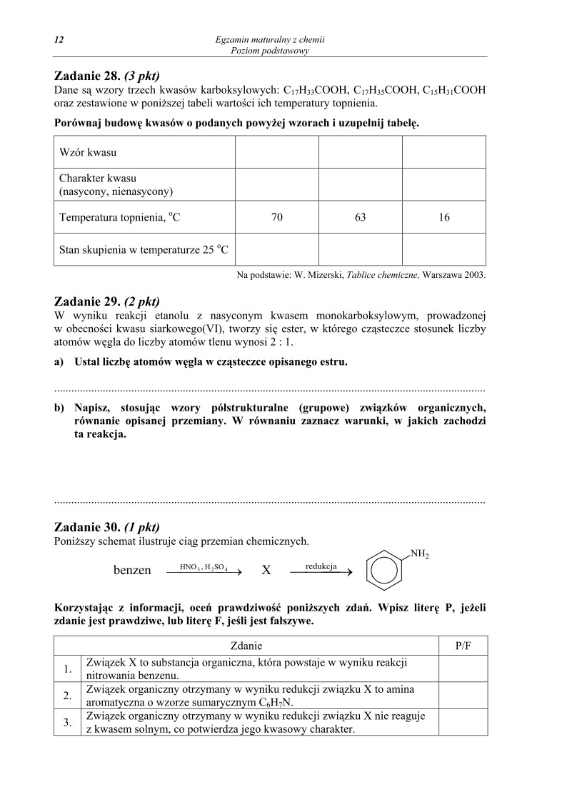 Pytania - chemia, p. podstawowy, matura 2013-strona-12