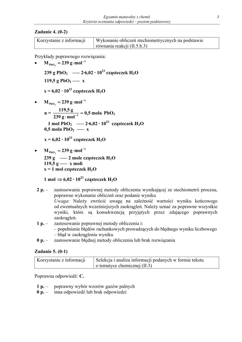 odpowiedzi - chemia, p. podstawowy, matura 2013-strona-03