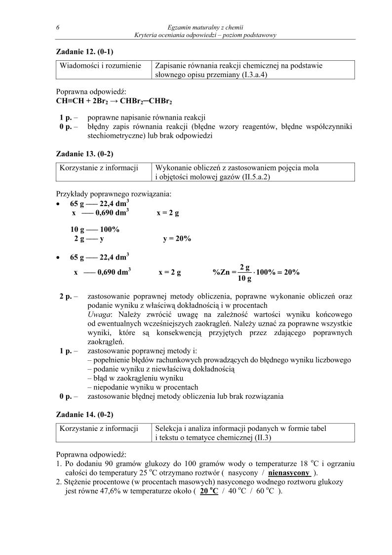 odpowiedzi - chemia, p. podstawowy, matura 2013-strona-06