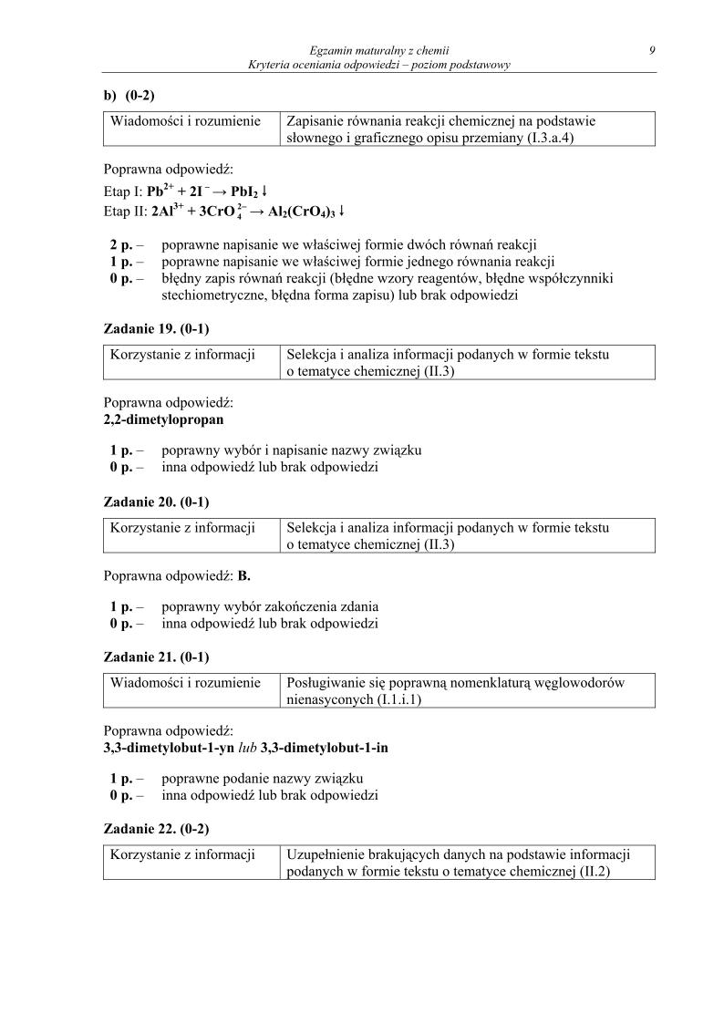 odpowiedzi - chemia, p. podstawowy, matura 2013-strona-09