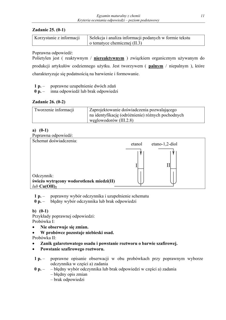 odpowiedzi - chemia, p. podstawowy, matura 2013-strona-11