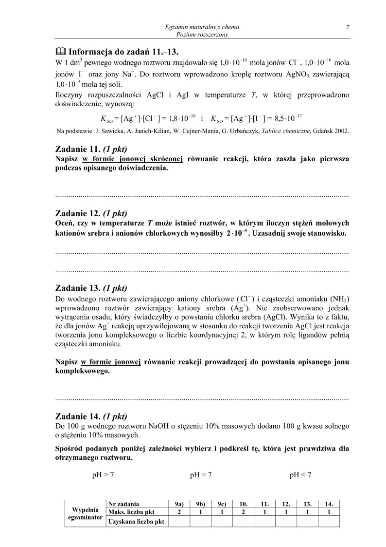 Pytania - chemia, p. rozszerzony, matura 2013-strona-07