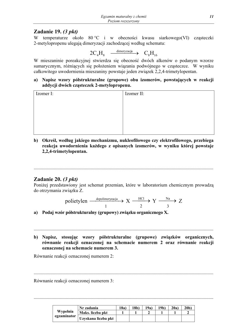 Pytania - chemia, p. rozszerzony, matura 2013-strona-11