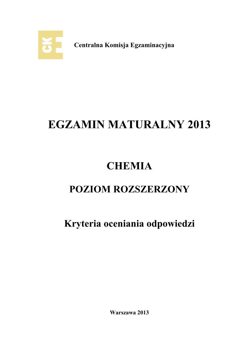 odpowiedzi - chemia, p. rozszerzony, matura 2013-strona-01