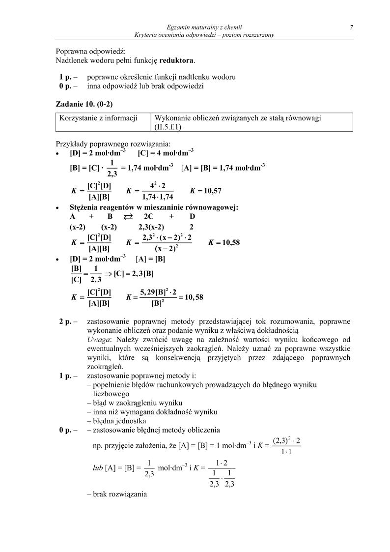 odpowiedzi - chemia, p. rozszerzony, matura 2013-strona-07