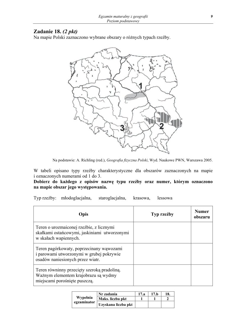 Pytania - geografia, p. podstawowy, matura 2013-strona-09