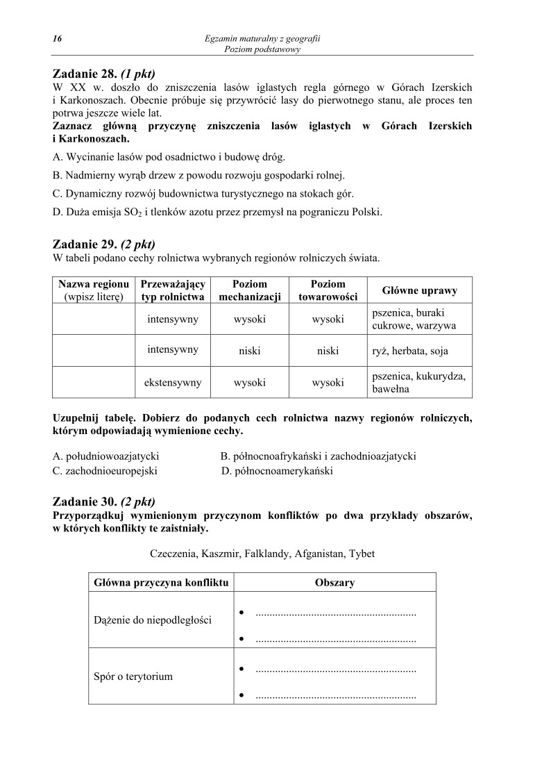 Pytania - geografia, p. podstawowy, matura 2013-strona-16