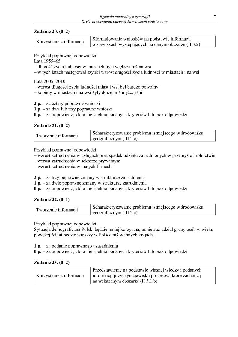 odpowiedzi -geografia , p. podstawowy, matura 2013-strona-07