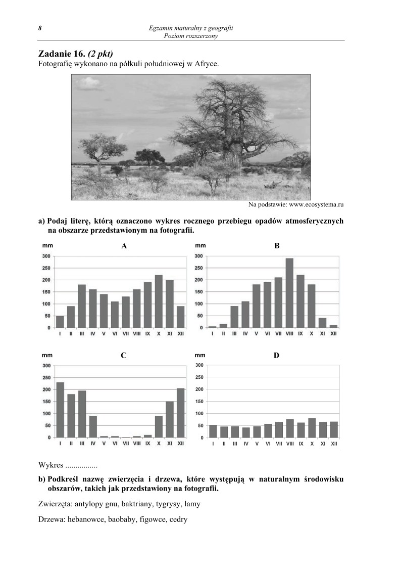 Pytania - geografia, p. rozszerzony, matura 2013-strona-08