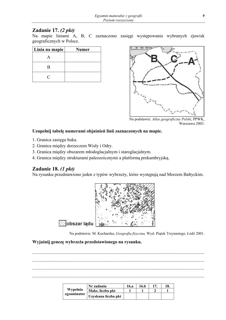 Pytania - geografia, p. rozszerzony, matura 2013-strona-09