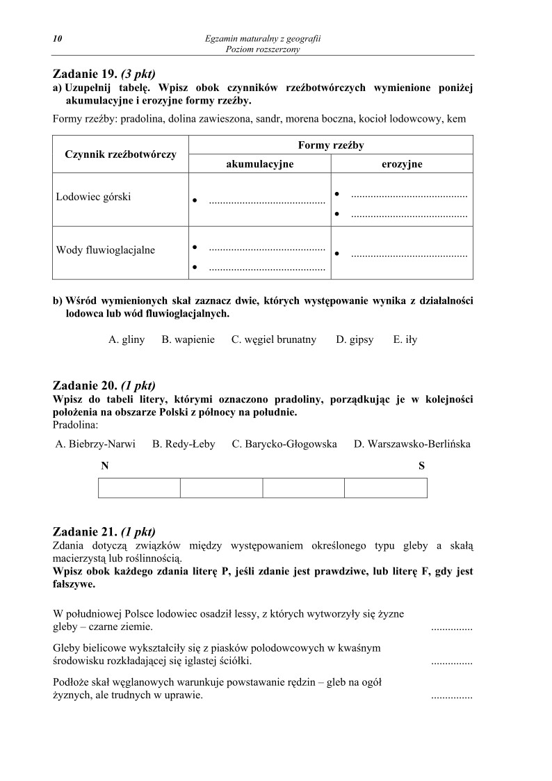 Pytania - geografia, p. rozszerzony, matura 2013-strona-10