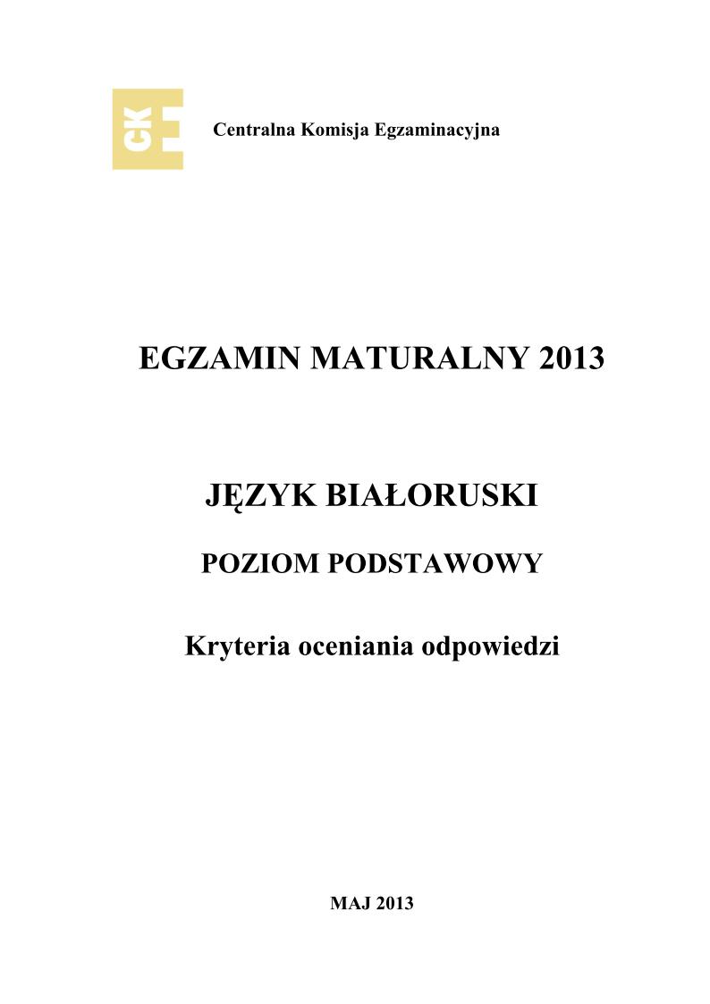 odpowiedzi - j. bialoruski, p. podstawowy, matura 2013-strona-01