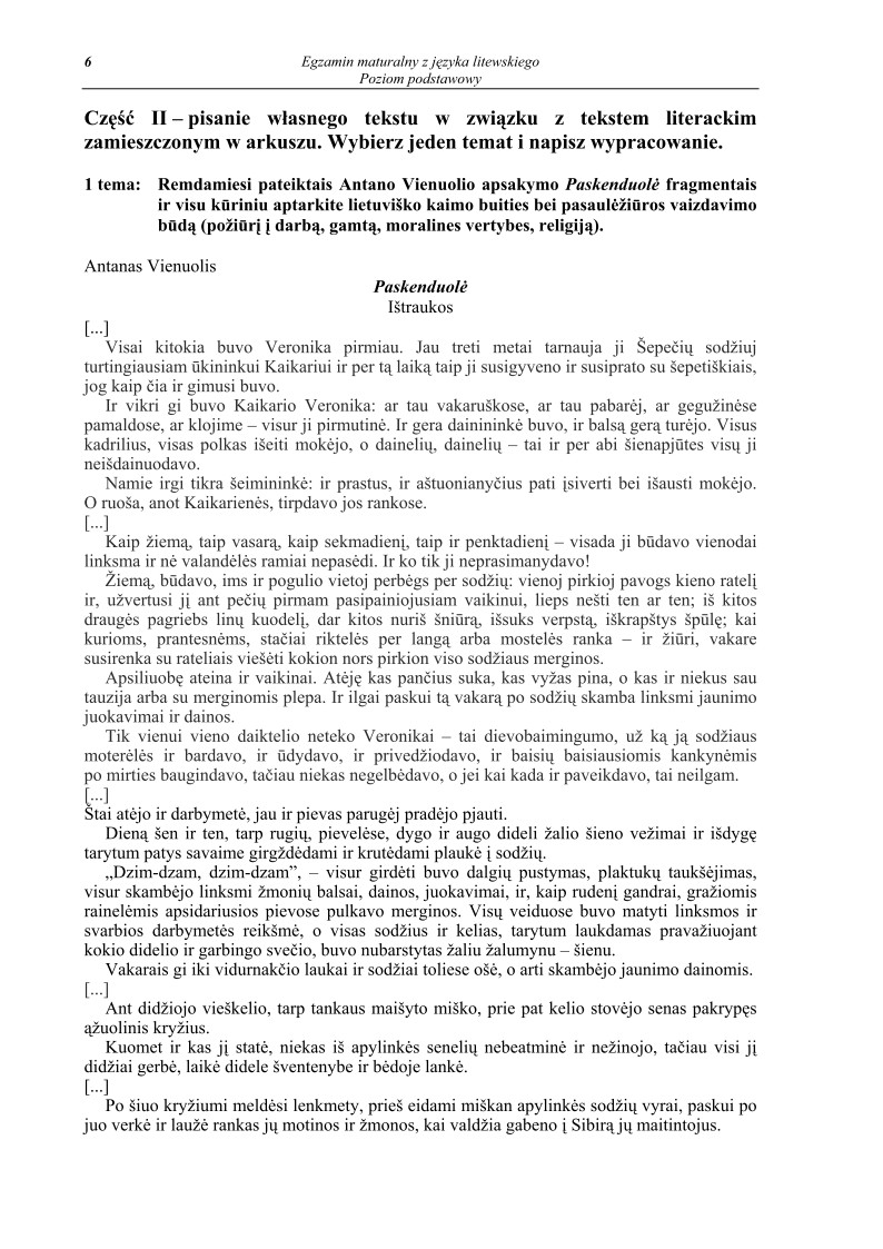 Pytania - język litewski, p. podstawowy, matura 2013-strona-06