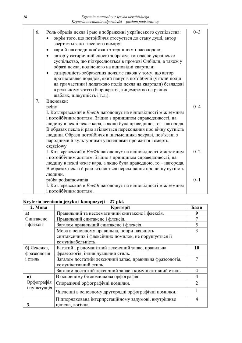 odpowiedzi - j. ukrainski, p. podstawowy, matura 2013-strona-10