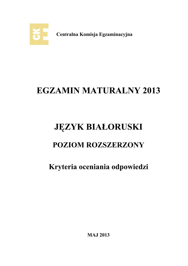 odpowiedzi - j. bialoruski, p. rozszerzony, matura 2013-strona-01