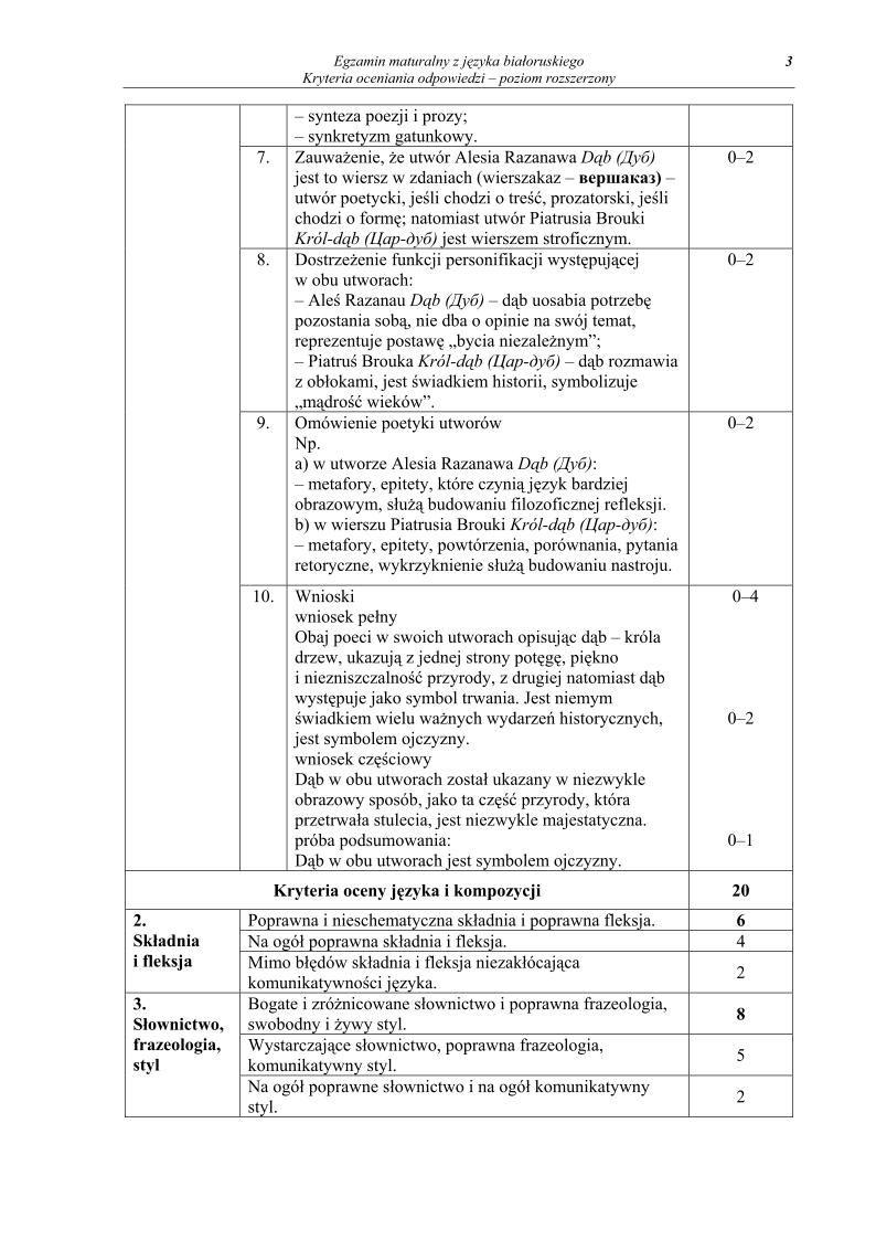 odpowiedzi - j. bialoruski, p. rozszerzony, matura 2013-strona-03