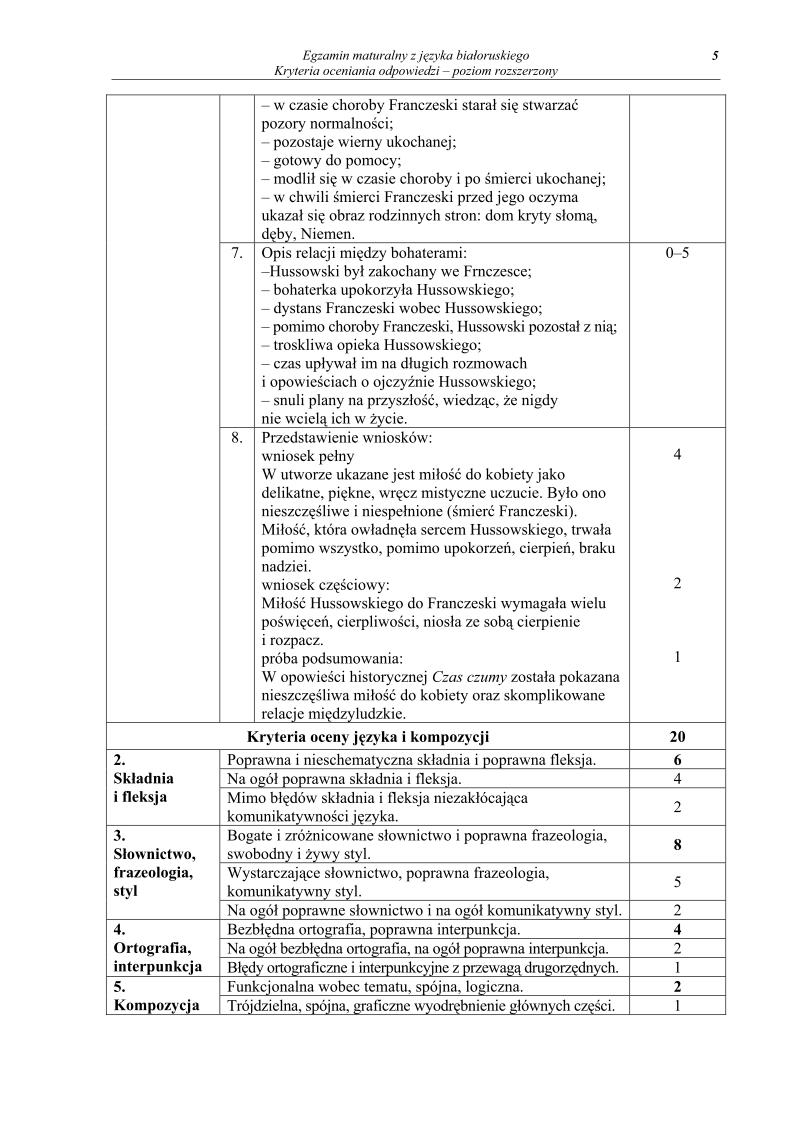 odpowiedzi - j. bialoruski, p. rozszerzony, matura 2013-strona-05