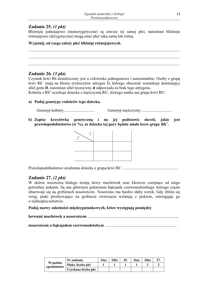 Pytania - biologia, p. podstawowy, matura 2013-strona-11