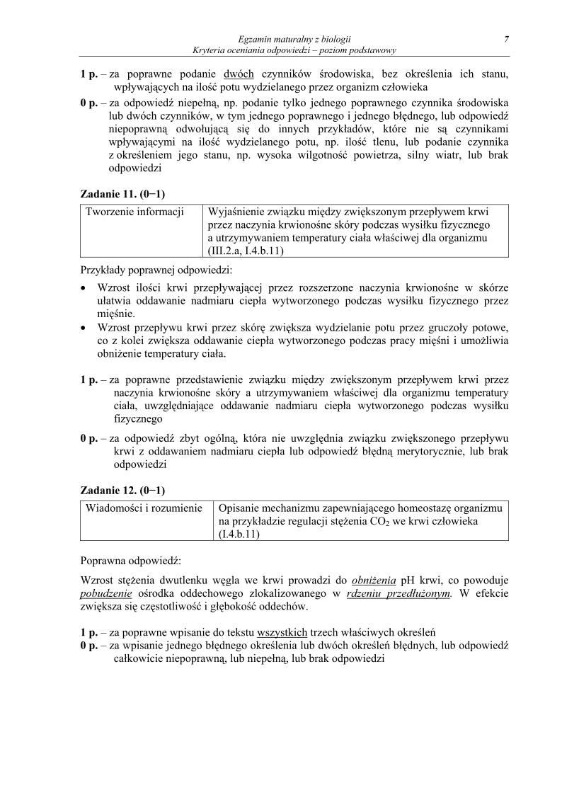 odpowiedzi - biologia, p. podstawowy, matura 2013-strona-07