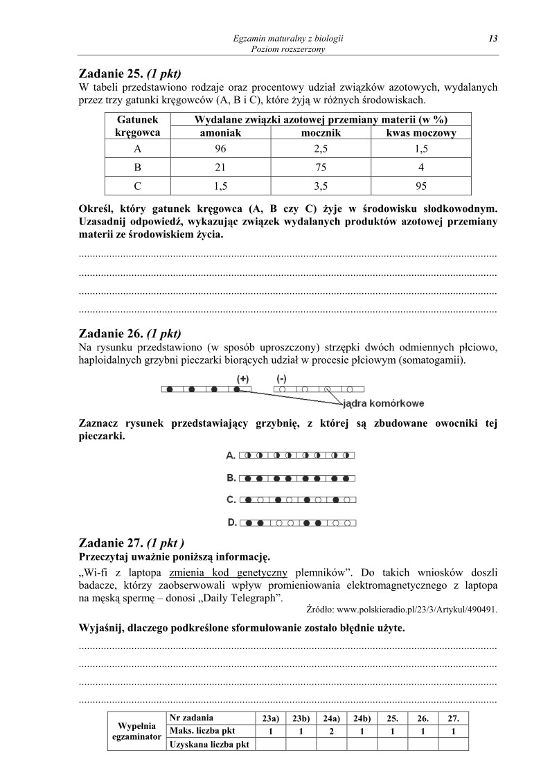 Pytania - biologia, p. rozszerzony, matura 2013-strona-13