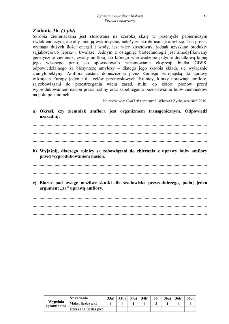 Pytania - biologia, p. rozszerzony, matura 2013-strona-17