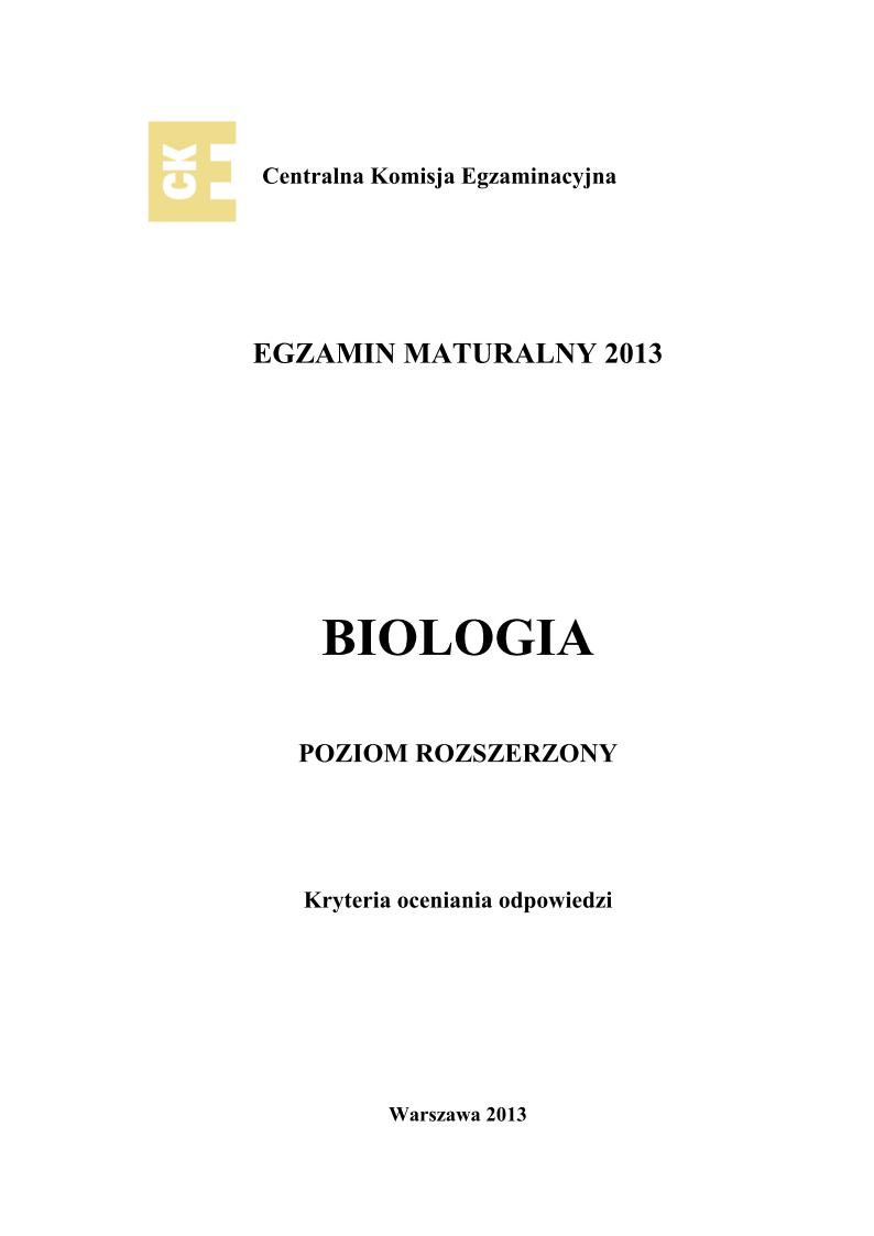 odpowiedzi - biologia, p. rozszerzony, matura 2013-strona-01