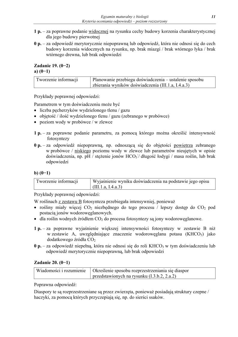 odpowiedzi - biologia, p. rozszerzony, matura 2013-strona-11